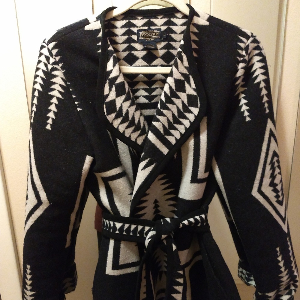 PENDLETON HARDING WOOL WRAP COAT